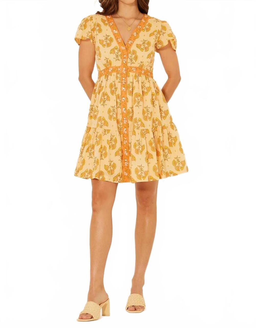 NEW BILA77 monaco dress in orange ochre